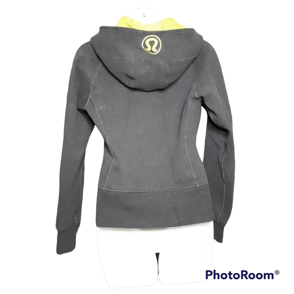 Lululemon Scuba Hoodie Size 6 Grey & Green - Picture 2 of 4